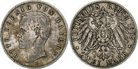 German States 2 Mark BAVARIA, Otto, Munich, Silver, KM:913 -