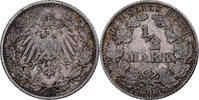 German Empire 1/2 Mark GERMANY - EMPIRE, Karlsruhe, Silver, KM:17 -