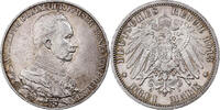 German States 3 Mark PRUSSIA, Wilhelm II, Berlin, Silver -