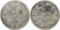 Turkey 2 Kurush Abdul Hamid II, Qustantiniyah, Silver -