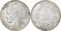 France 5 Francs Cérès, Paris, Silver, KM:761.1 -