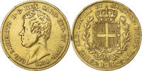 Italian States 20 Lire SARDINIA, Carlo Alberto, 1828, Genoa, Gold -