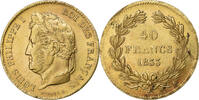 France 40 Francs 1833 A Louis-Philippe, Paris, Gold, KM:747.1 AU(50-53)