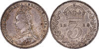 Great Britain 3 Pence Victoria, Silver, KM:758 -