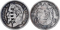 France Franc 1867 BB Napoleon III, Napol&eacute;on III, Strasbourg, Contremarqu... 12.82 &pound;  +  4.23 &pound; shipping