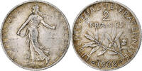 France 2 Francs Semeuse, Paris, Silver, Gadoury:532, KM:845.1 -