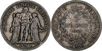 France 5 Francs Hercule, Strasbourg, Silver, Gadoury:683 -