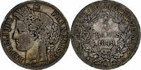 France 5 Francs Cérès, Strasbourg, Silver, Gadoury:719 -