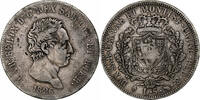 ITALIAN STATES 5 Lire SARDINIA, Carlo Felice, Torino, Silver -