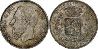Belgium 5 Francs, 5 Frank Leopold II, Silver, KM:24 -