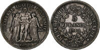 France 5 Francs Hercule, Strasbourg, Silver, Gadoury:683 -