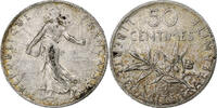 France 50 Centimes Semeuse, Paris, Silver, Gadoury:420 -