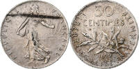 France 50 Centimes Semeuse, Paris, Silver, Gadoury:420 -