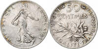 France 50 Centimes Semeuse, Paris, Silver, Gadoury:420 -