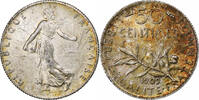 France 50 Centimes Semeuse, Paris, Silver, Gadoury:420 -