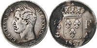 France 1/4 Franc Charles X, Paris, Silver, Le Franc:F.164 -