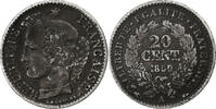 France 20 Centimes Cérès, Paris, Silver, Gadoury:303 -