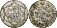 Morocco Rial, 10 Dirhams 'Abd al-Hafiz, bi-Bariz, Silver -