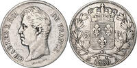 France 5 Francs Charles X, Paris, Silver, Gadoury:644 -