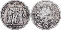 France 5 Francs Hercule, Strasbourg, Silver, Gadoury:683 -