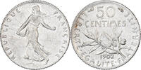 France 50 Centimes Semeuse, Paris, Silver, Gadoury:420 -