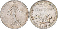 France 50 Centimes Semeuse, Paris, Silver, Gadoury:420 -
