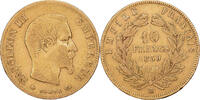 France 10 Francs 1859 Strasbourg Napoléon III, Strasbourg, Gold, KM:784.4 VF(30-35)