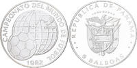 Panama 5 Balboas Campeonato del Mundon de Futbol, Franklin Mint, Proof -