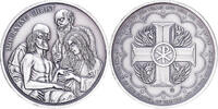 France Medaille Mourning Christ, Silver Plated Copper -