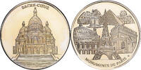 France Medaille Monuments de Paris, Sacré Coeur, Copper Plated Silver -