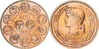 France Medaille Ecu Europa, Marianne, Copper-Nickel Gilt, Rodier -