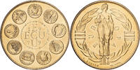 France Medaille Ecu Europa, Copper-Nickel Gilt, Rodier -