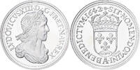 France Medaille Reproduction de l'Ecu de Warin, Louis XIII, 60 Sols, Silver -