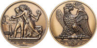 France Medaille L'Empereur Napoléon Abdique, Bronze, Denon, Restrike -