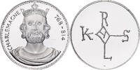 France Medaille Les Rois de France, Charlemagne, Silver -