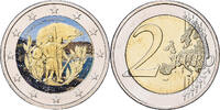 Greece 2 Euro Colourized, Athens, Bi-Metallic, KM:New -