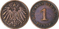 GERMANY - EMPIRE Pfennig Wilhelm II, Berlin, Copper, KM:10 -