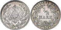 GERMANY - EMPIRE 1/2 Mark Berlin, Silver, KM:17 -