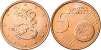 Finland 5 Euro Cent Copper Plated Steel, KM:100 -