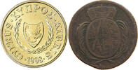 Cyprus Cent Nickel-brass, KM:53.3 -