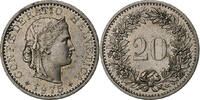 Switzerland 20 Rappen Bern, Copper-nickel, KM:29a -