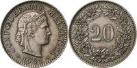 Switzerland 20 Rappen Bern, Copper-nickel, KM:29a -