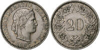 Switzerland 20 Rappen Bern, Copper-nickel, KM:29a -