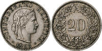 Switzerland 20 Rappen Bern, Copper-nickel, KM:29a -