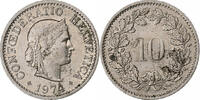 Switzerland 10 Rappen Bern, Copper-nickel, KM:27 -