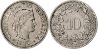 Switzerland 10 Rappen Bern, Copper-nickel, KM:27 -