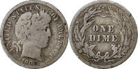 United States Dime Barber Dime, U.S. Mint, Silver, KM:113 -