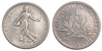 France Franc Coin, Semeuse, Paris, Silver, Gadoury:467 -