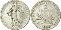 France 2 Francs Coin, Semeuse, Paris, Silver, Gadoury:532 -