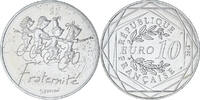 France 10 Euro Fraternité, Sempé, Silver, Gadoury:EU718 -